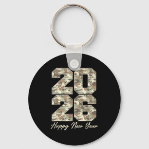 Camo Happy New Year Party 2026 Family Matching Cos Key Ring