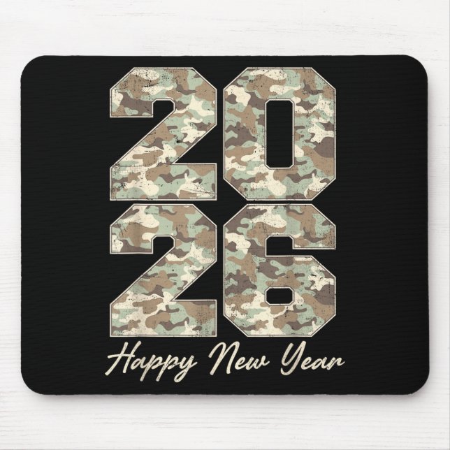 Camo Happy New Year Party 2026 Family Matching Cos Mouse Mat (Front)
