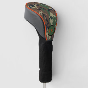 Camo Hunter Monogram Golf Head Cover Personalise