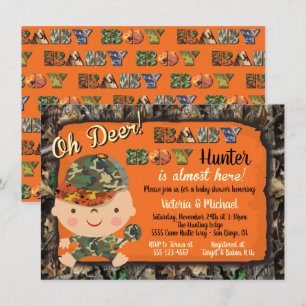 Camo Hunting Baby Shower Invitations