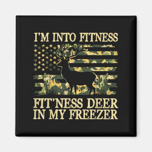Camo Hunting I'm Into Fitness Fit Ness Deer Zer Hu Magnet