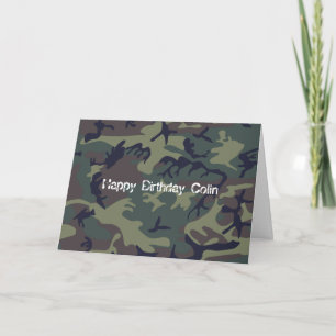Camo Hunting Pattern Birthday Card