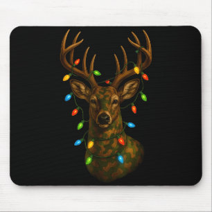 Camo Hunting Reindeer Deer Christmas Holiday Xmas Mouse Mat