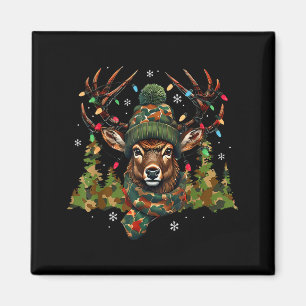 Camo Hunting Reindeer Deer Xmas Lights Christmas H Magnet