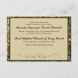Camo Hunting Wedding Invitation