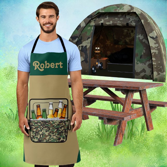 Camo Ice Chest With Beer Custom Apron (Creator Uploaded)