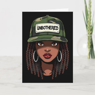 Camo Juneteenth Unbothered Black Girl Loc'd _5 Card
