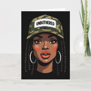 Camo Juneteenth Unbothered Black Girl Loc'd _6 Card