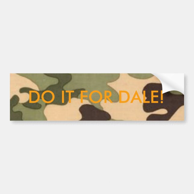CAMO JUNGLE  EVK-6165-48, DO IT FOR DALE! BUMPER STICKER (Front)