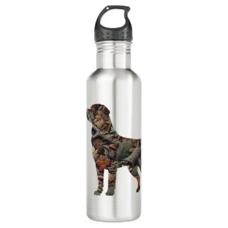 Camo Labrador Retriever Stainless Water Bottle