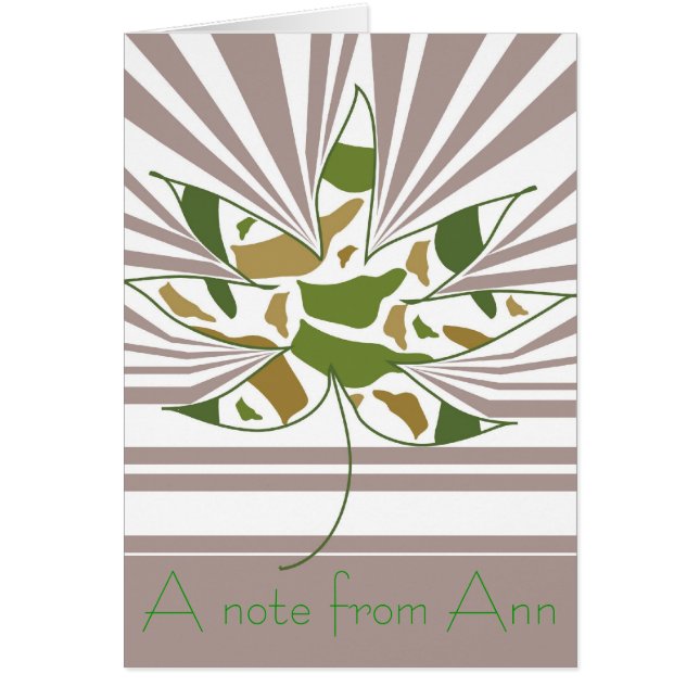 Camo Leaf Note (Front)