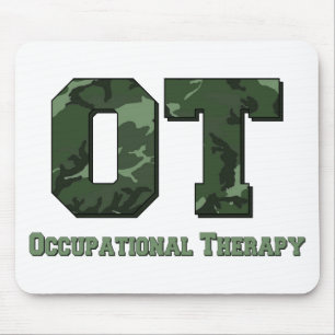 camo letters dark green mouse mat