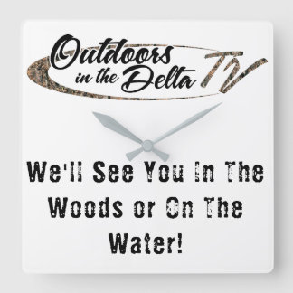 Camo logo square wall clock