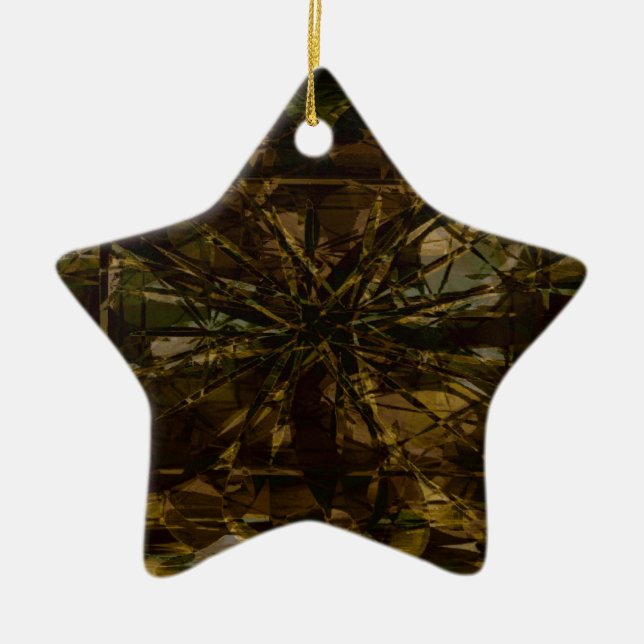 Camo Lover Petal Design Ceramic Tree Decoration (Front)