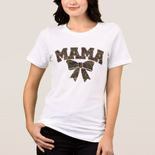 Camo Mama Women’s Casual T-Shirt Tri-Blend Shirt