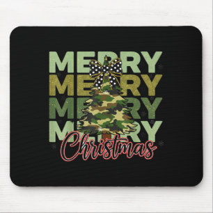 Camo Merry Christmas Camouflage Christmas Tree Coq Mouse Mat