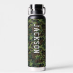 Camo Military Camouflage Pattern Personalised Water Bottle<br><div class="desc">Cool water bottle featuring a camo print your custom text on the front and back - easily add additional text too.  Makes a perfect gift for teens,  military,  moms,  dads,  or get one for yourself for all your workouts,  sporting activities and errands around town.</div>
