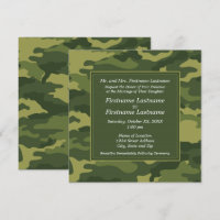 Camo Military Wedding Invitation