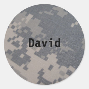 Camo name sticker