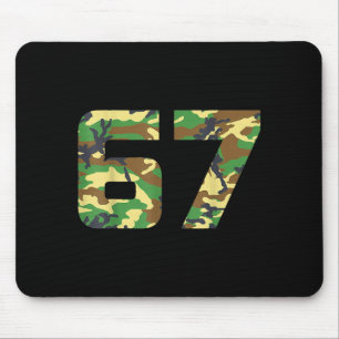 Camo Number 6 7 Funny Meme Costume Six Seven Hunte Mouse Mat