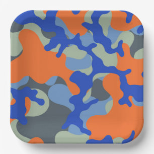 Camo Paper Plates Dart Party Plates