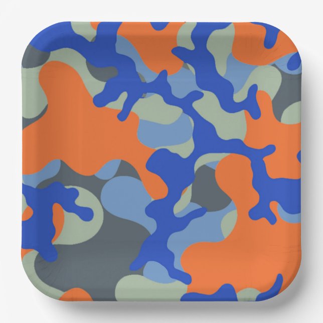 Camo Paper Plates | Dart Party Plates (Front)
