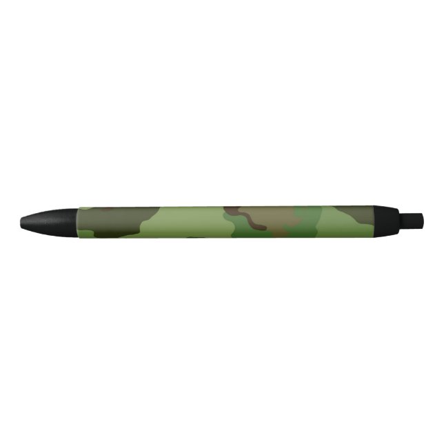 Camo Pattern Army Camouflage Man Black Ink Pen (Front)