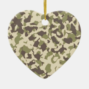 Camo Pattern Ceramic Tree Decoration