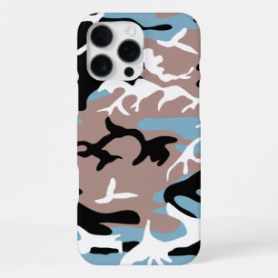 Camo Pattern - Grayish Red White Blue Black iPhone 16 Pro Max Case