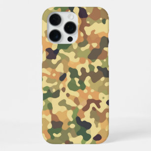 Camo Pattern - Green Orange Brown Black iPhone 16 Pro Max Case