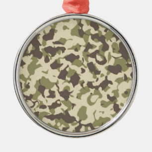 Camo Pattern Metal Tree Decoration