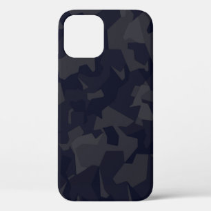 Camo pattern navy iPhone 12 case