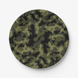Camo Pattern Paper Plate