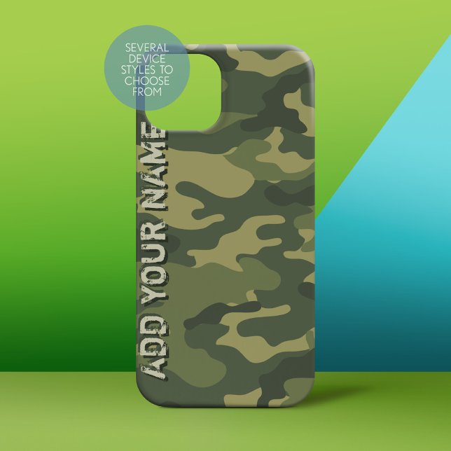 Camo Pattern - Personalise with Your Name Case-Mate iPhone Case (Personalized Phone Case)