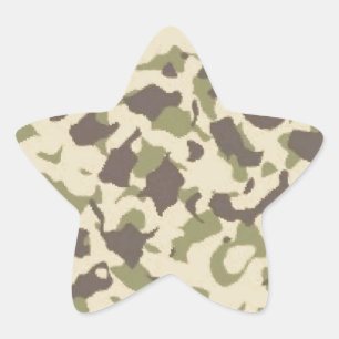 Camo Pattern Star Sticker