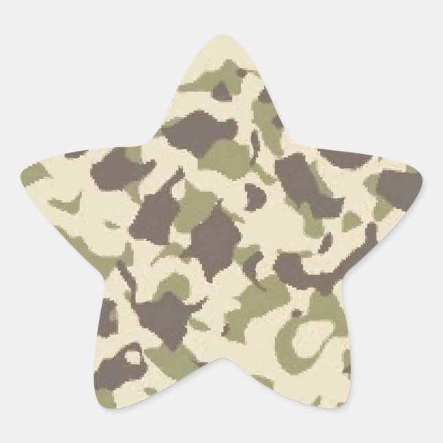 Camo Pattern Star Sticker (Front)