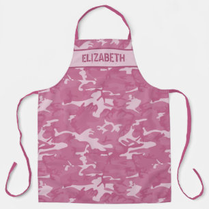 Camo Personalised Pink Apron