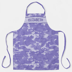 Camo Personalised Purple Apron