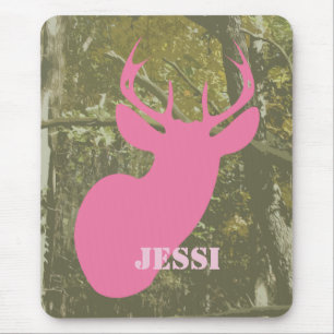 Camo & Pink Deer Mousepad