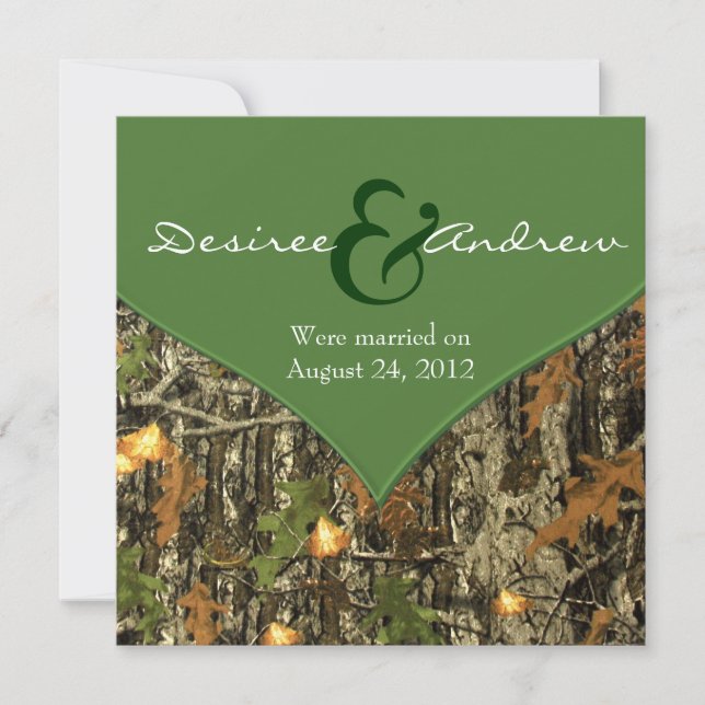 Camo Post Wedding Announcements (Front)