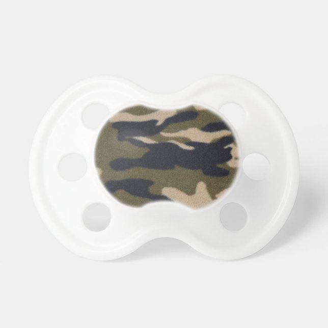 Camo Print Pattern Hunter Babies Dummy (Front)