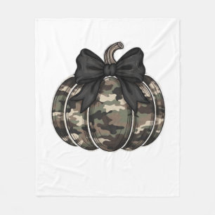 Camo Pumpkin Classic T-Shirt.png Fleece Blanket