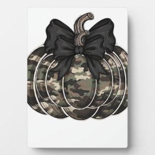 Camo Pumpkin Classic T-Shirt.png Plaque