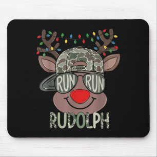 Camo Reindeer Hat Ball Cap Christmas Boy Cute Xmas Mouse Mat