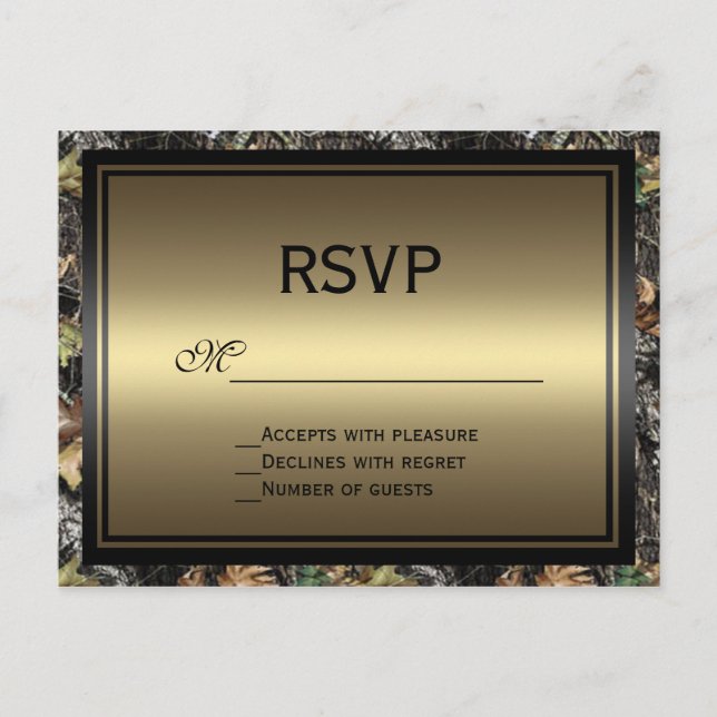Camo RSVP Postcard (Front)