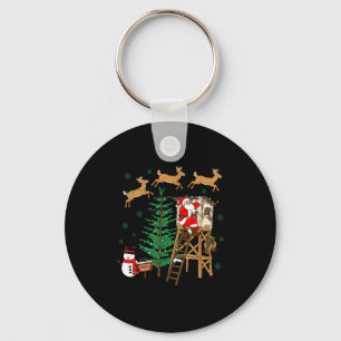 Camo Santa Christmas Deer Hunting Camouflage Hunte Key Ring