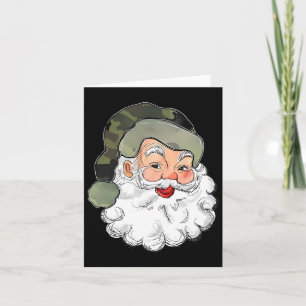 Camo Santa Merry Christmas Kids Camouflage Funny C Card