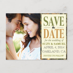 Camo Save The Date Announcement Postcard