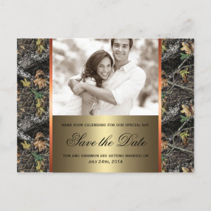 Camo Save the Date Postcard