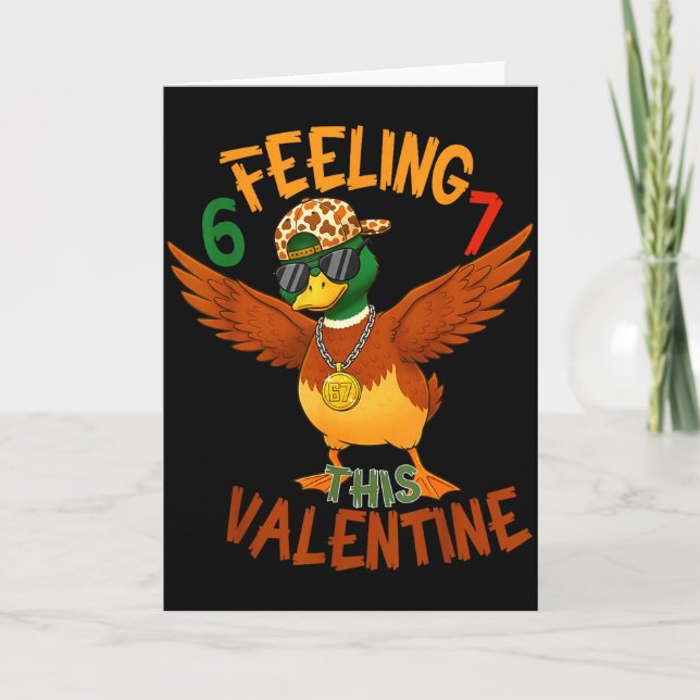 Camo Six Seven Bruh Valentine 67 Duck Hunting 6 7  Card (Front)